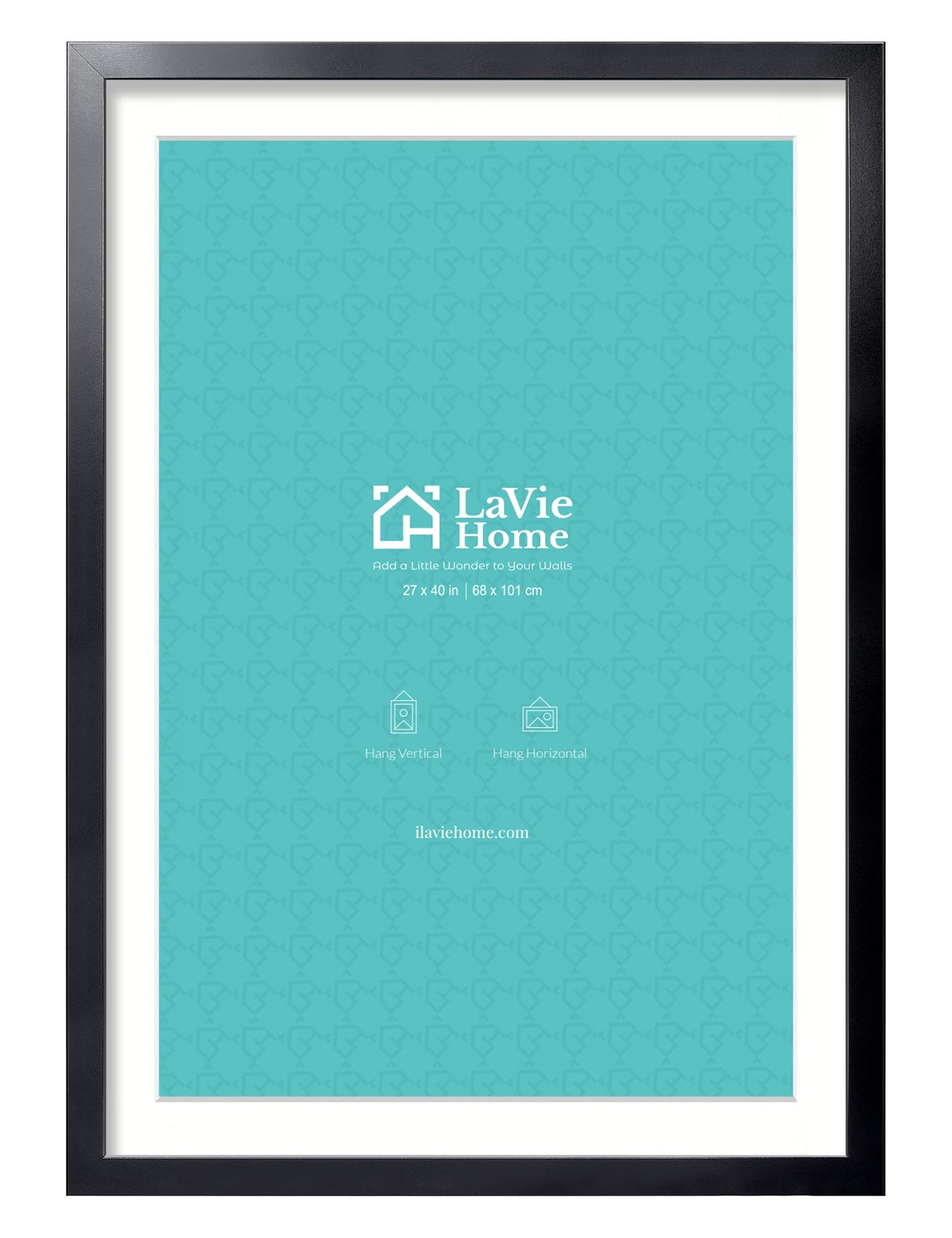 LaVie Home Picture Frame Black, Puzzles Frame for Wall Decoration, Classic Black Minimalist Style Suitable for Decorating Houses, Offices, Hotels, Puzzles Posters Photos or Artwork(1 Pack)