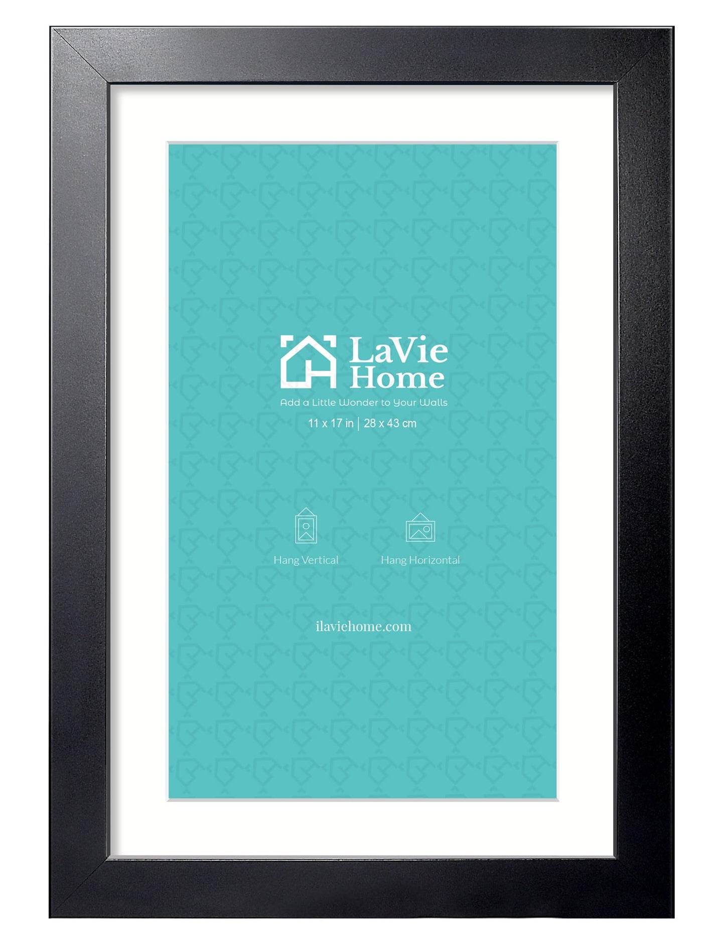 LaVie Home Picture Frame Black, Puzzles Frame for Wall Decoration, Classic Black Minimalist Style Suitable for Decorating Houses, Offices, Hotels, Puzzles Posters Photos or Artwork(1 Pack)