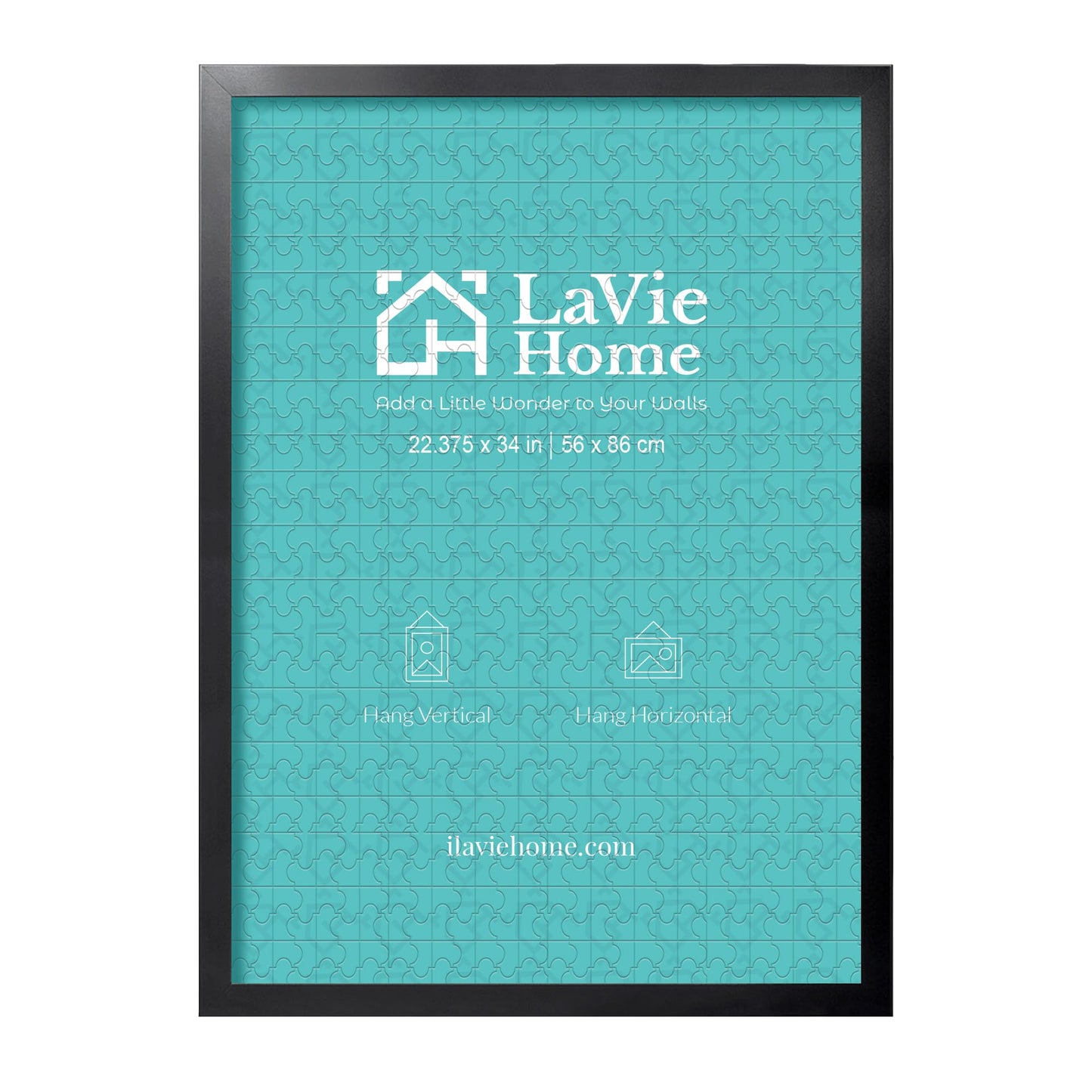 LaVie Home Picture Frame Black, Puzzles Frame for Wall Decoration, Classic Black Minimalist Style Suitable for Decorating Houses, Offices, Hotels, Puzzles Posters Photos or Artwork(1 Pack)