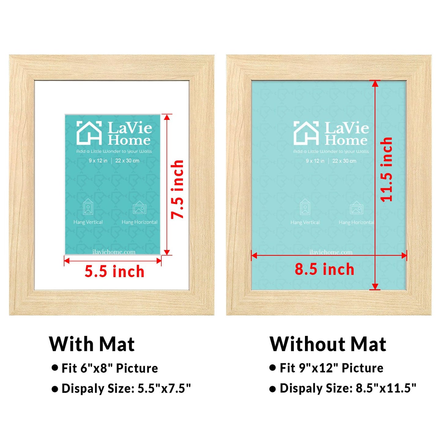 LaVie Home Picture Frame Black, Puzzles Frame for Wall Decoration, Classic Black Minimalist Style Suitable for Decorating Houses, Offices, Hotels, Puzzles Posters Photos or Artwork(1 Pack)