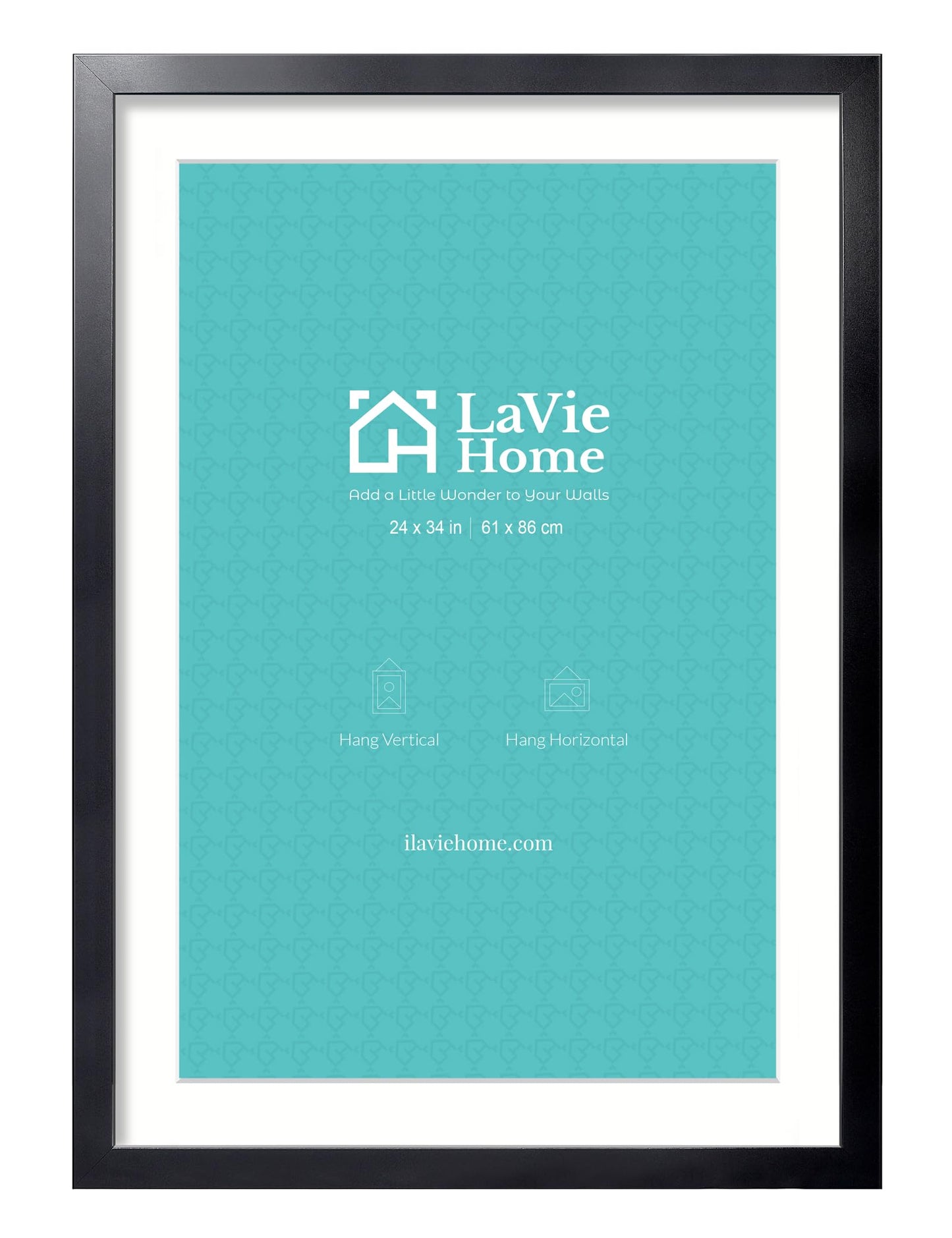 LaVie Home Picture Frame Black, Puzzles Frame for Wall Decoration, Classic Black Minimalist Style Suitable for Decorating Houses, Offices, Hotels, Puzzles Posters Photos or Artwork(1 Pack)