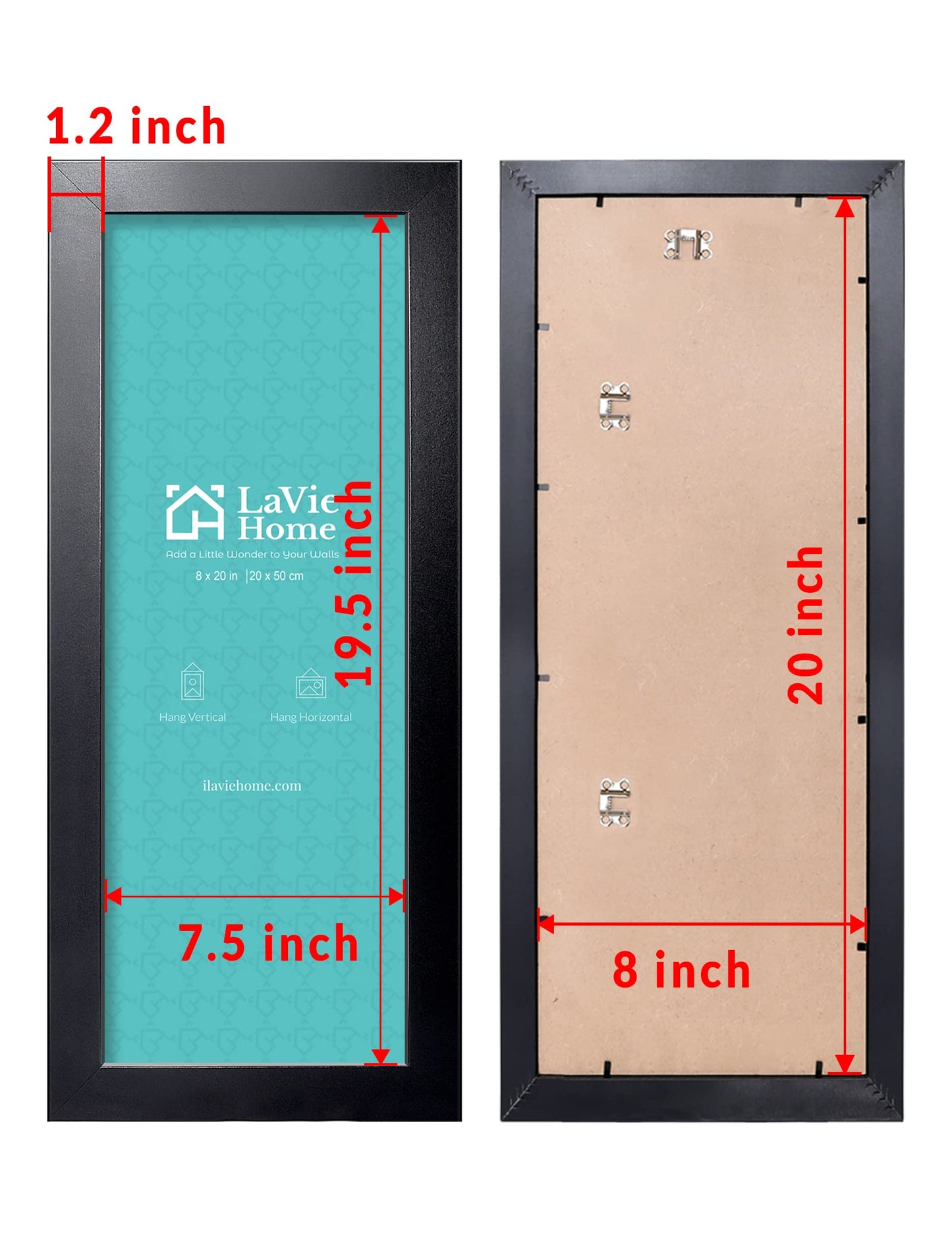 LaVie Home Picture Frame Black, Puzzles Frame for Wall Decoration, Classic Black Minimalist Style Suitable for Decorating Houses, Offices, Hotels, Puzzles Posters Photos or Artwork(1 Pack)