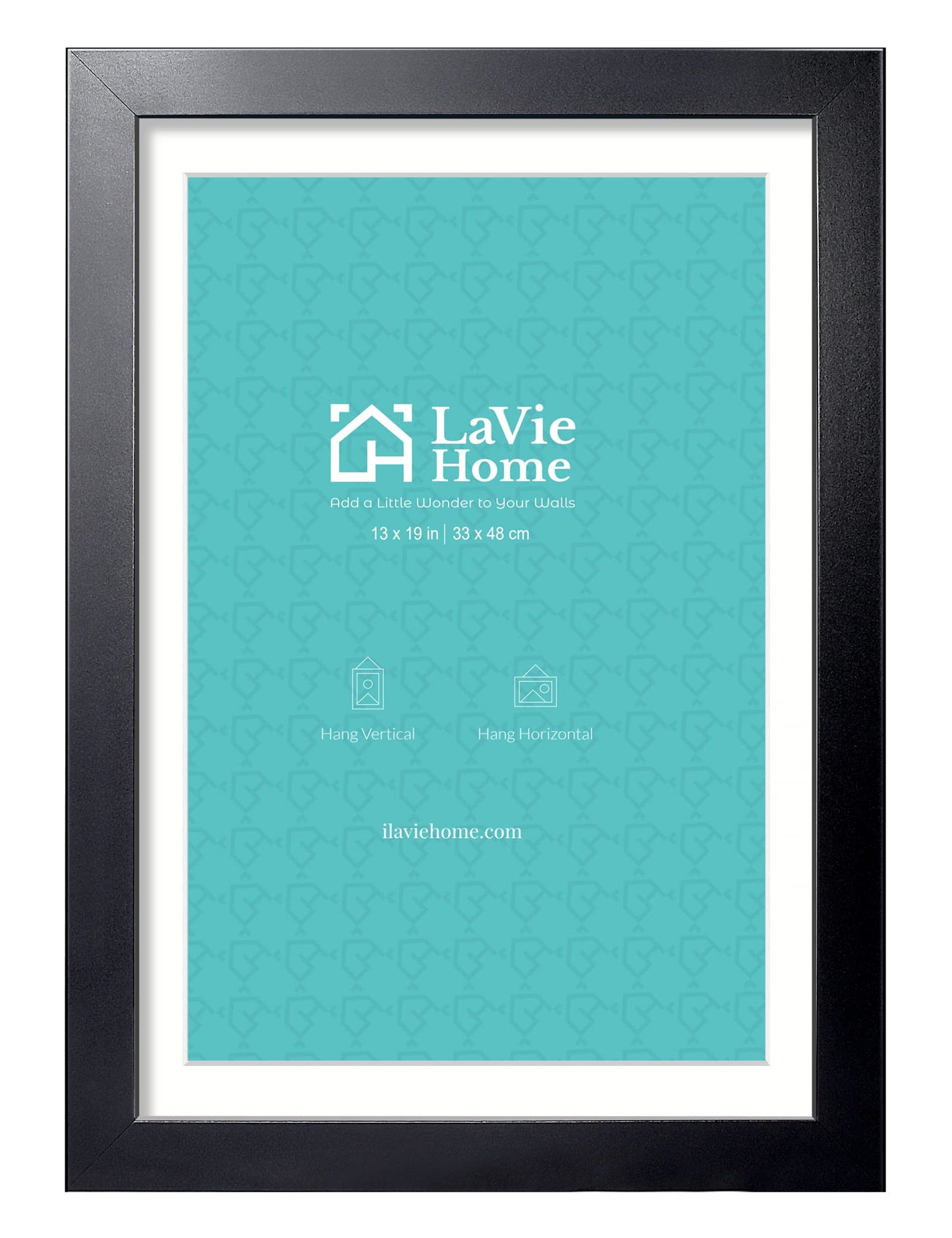 LaVie Home Picture Frame Black, Puzzles Frame for Wall Decoration, Classic Black Minimalist Style Suitable for Decorating Houses, Offices, Hotels, Puzzles Posters Photos or Artwork(1 Pack)