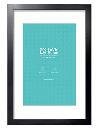 LaVie Home Picture Frame Black, Puzzles Frame for Wall Decoration, Classic Black Minimalist Style Suitable for Decorating Houses, Offices, Hotels, Puzzles Posters Photos or Artwork（1 Pack）