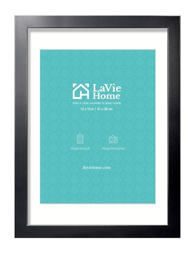 LaVie Home Picture Frame Black, Puzzles Frame for Wall Decoration, Classic Black Minimalist Style Suitable for Decorating Houses, Offices, Hotels, Puzzles Posters Photos or Artwork（1 Pack）