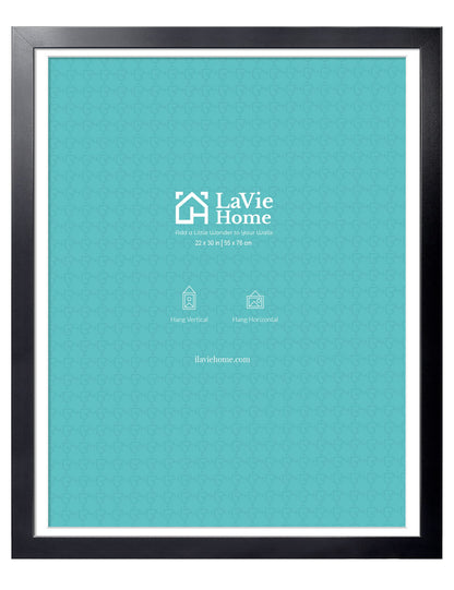 LaVie Home Picture Frame Black, Puzzles Frame for Wall Decoration, Classic Black Minimalist Style Suitable for Decorating Houses, Offices, Hotels, Puzzles Posters Photos or Artwork（1 Pack）