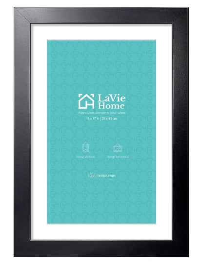 LaVie Home Picture Frame Black, Puzzles Frame for Wall Decoration, Classic Black Minimalist Style Suitable for Decorating Houses, Offices, Hotels, Puzzles Posters Photos or Artwork（1 Pack）
