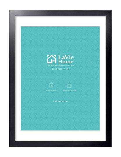 LaVie Home Picture Frame Black, Puzzles Frame for Wall Decoration, Classic Black Minimalist Style Suitable for Decorating Houses, Offices, Hotels, Puzzles Posters Photos or Artwork（1 Pack）