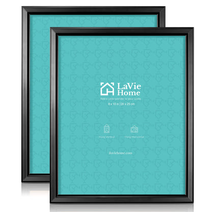 LaVie Home Picture Frames (2 Pack) Simple Designed Photo Frame with High Definition Glass for Wall Mount & Table Top Display, Set of 2 Classic Collection