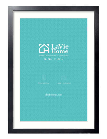 LaVie Home Picture Frame Black, Puzzles Frame for Wall Decoration, Classic Black Minimalist Style Suitable for Decorating Houses, Offices, Hotels, Puzzles Posters Photos or Artwork（1 Pack）