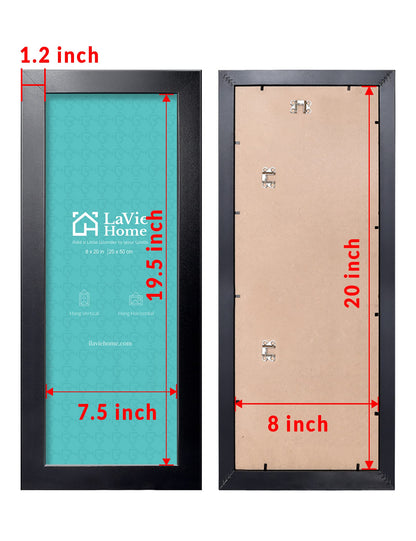 LaVie Home Picture Frame Black, Puzzles Frame for Wall Decoration, Classic Black Minimalist Style Suitable for Decorating Houses, Offices, Hotels, Puzzles Posters Photos or Artwork（1 Pack）