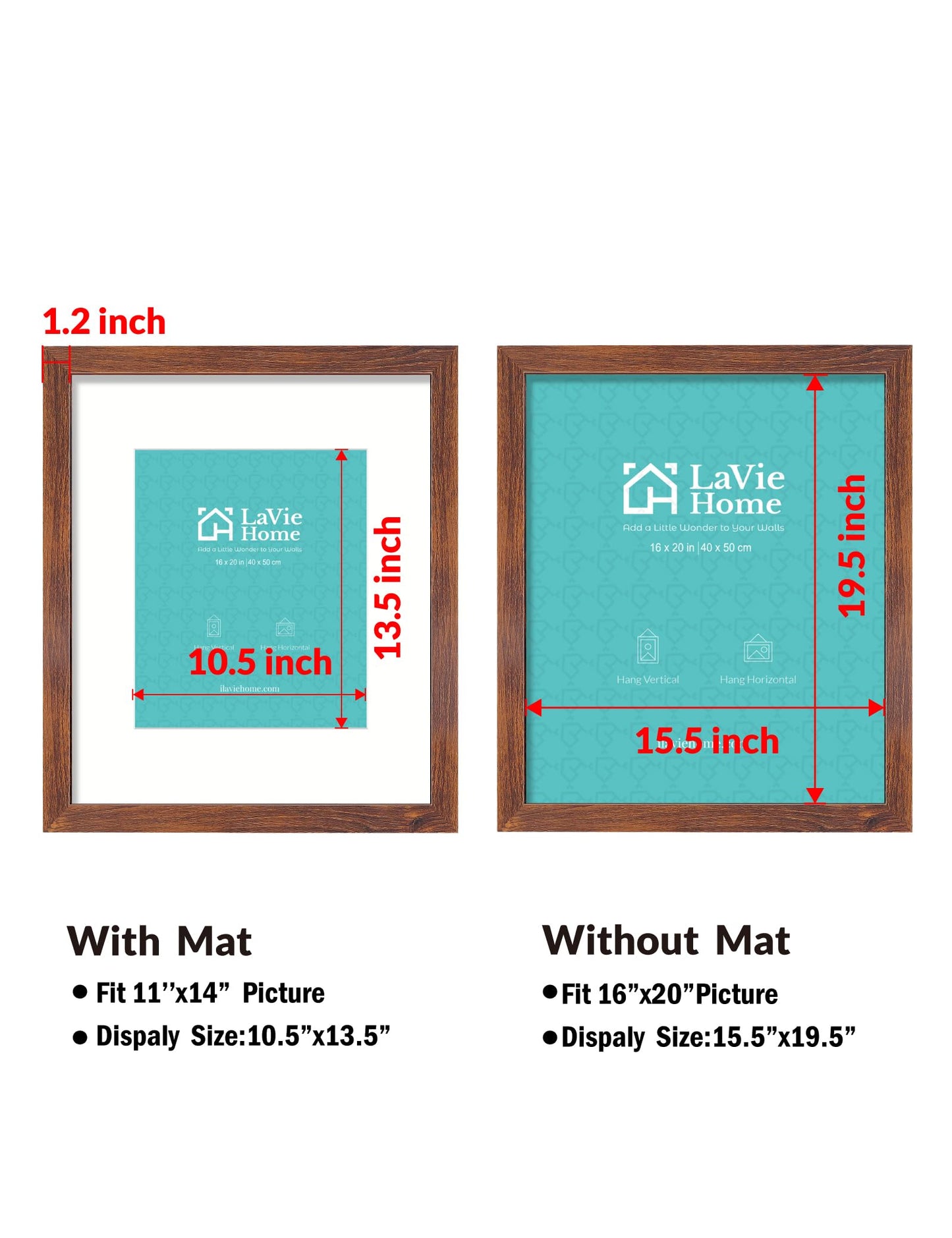 LaVie Home Picture Frame Black, Puzzles Frame for Wall Decoration, Classic Black Minimalist Style Suitable for Decorating Houses, Offices, Hotels, Puzzles Posters Photos or Artwork（1 Pack）