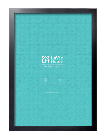 LaVie Home Picture Frame Black, Puzzles Frame for Wall Decoration, Classic Black Minimalist Style Suitable for Decorating Houses, Offices, Hotels, Puzzles Posters Photos or Artwork（1 Pack）