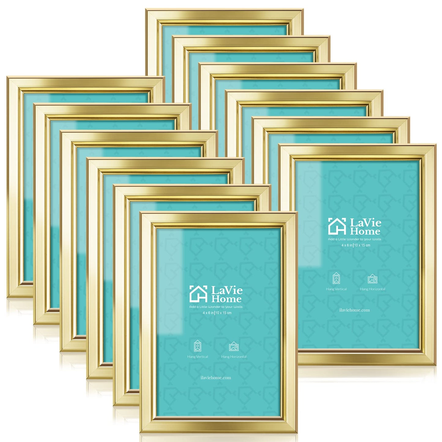 LaVie Home Picture Frames (12 Pack) Simple Designed Photo Frames for Wall Mount Display, Set of 12 Classic Collection