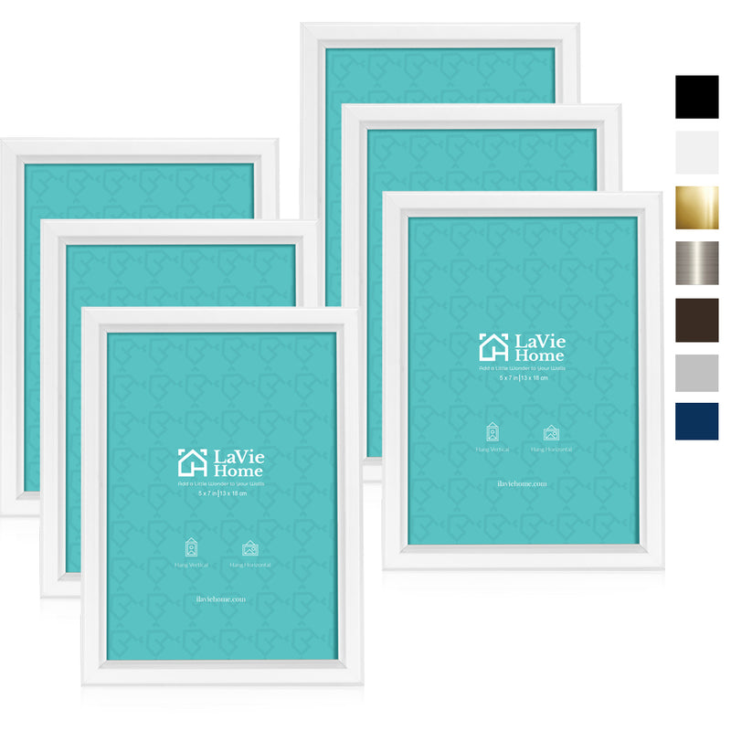 LaVie Home 4x6 Picture Frames (12 Pack, Silver) Simple Designed Photo