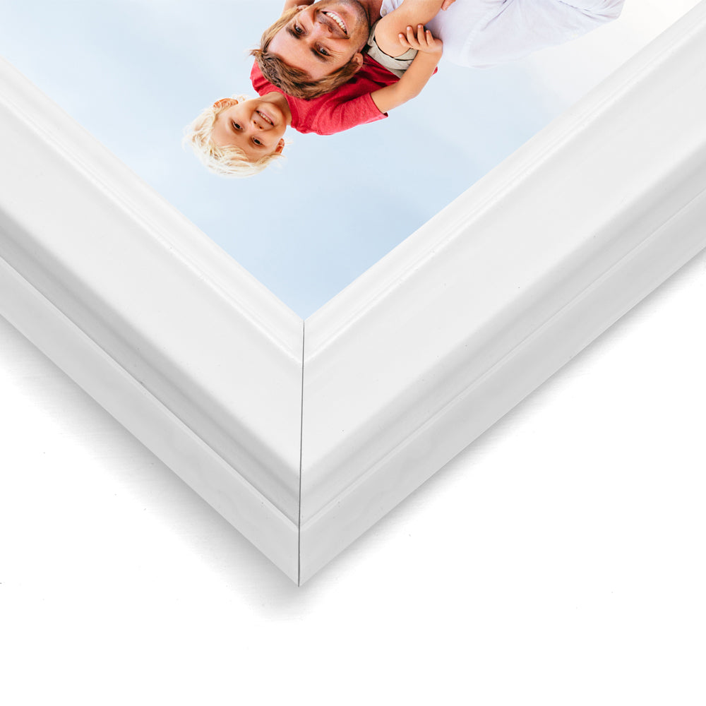 Flygogo 5x7 Picture Frames (2 Pack White) 5x7 Photo Frame Made of Solid Wood 5x7 Wood Frame Display on Tabletop 5x7 Photo Frame for