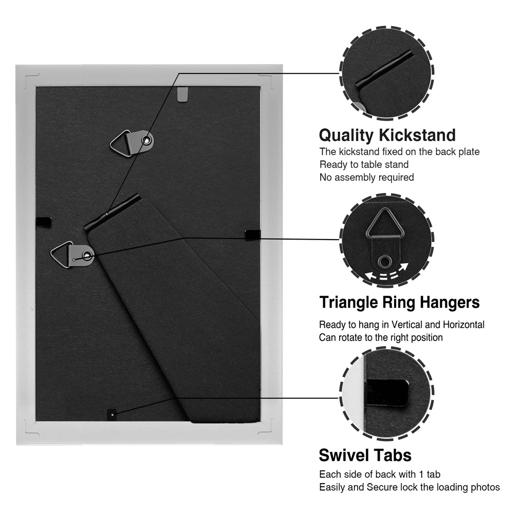 12 Pack 4x6 Picture Frames, Horizontal or Vertical Photo Frame for Wall or  Tabletop Display, Grey 